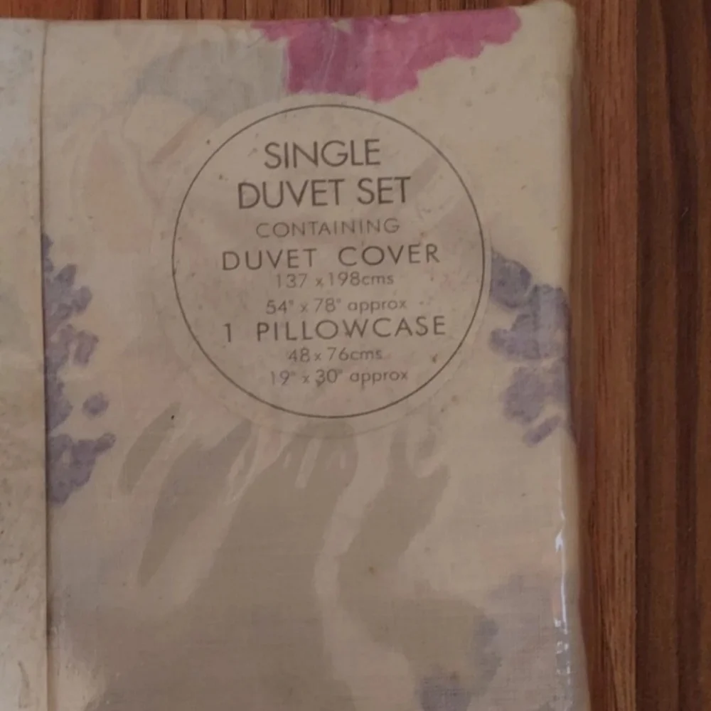 Choices Lydia Single Duvet Cover  Bedding Set Cover Pillowcase New Beige Floral